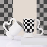 Checkerboard Ceramic Mug